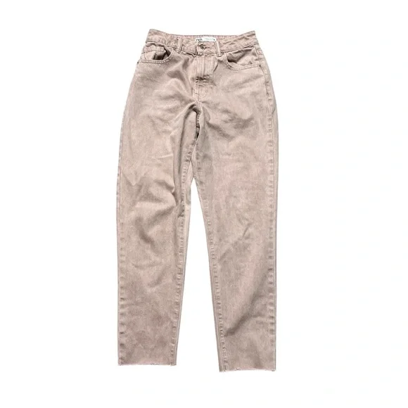 Zara High Rise Jeans in Taupe - Picture 2 of 6